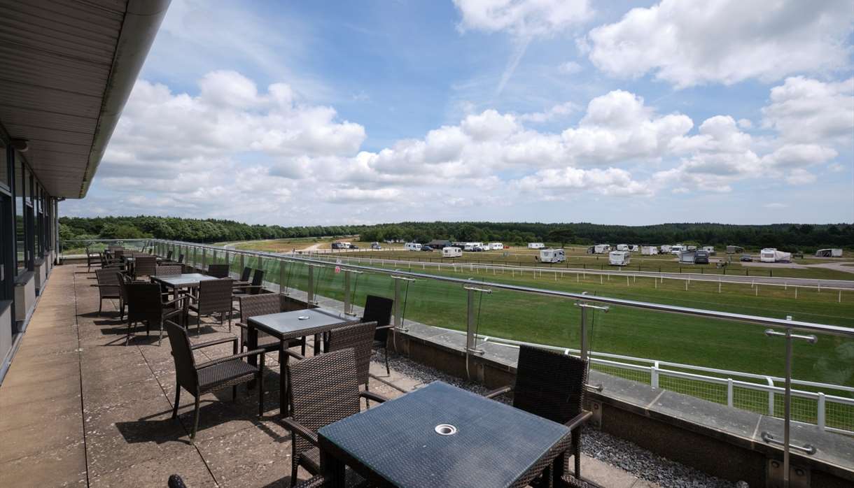 Looking out on Exeter Racecourse